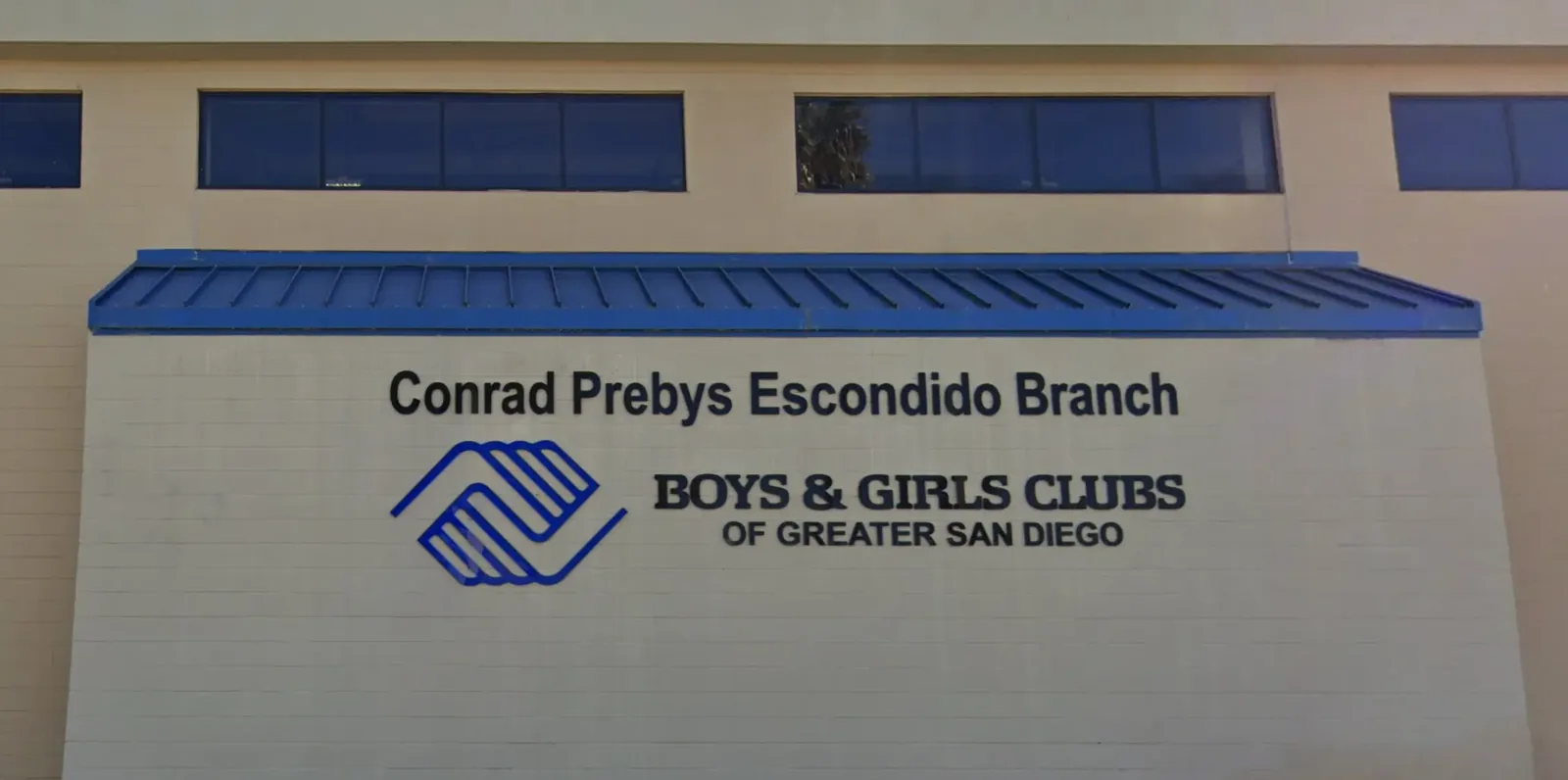 Conrad Prebys Escondido Branch building sign, Boys & Girls Clubs of Greater San Diego